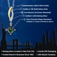 thumbnail image 2 of Gem Stone King 925 Silver and 10K Yellow Gold Green Mystic Topaz and White Lab Grown Diamond Pendant Necklace for Women | 0.83 Cttw | Gemstone November Birthstone | Princess 5MM | With 18 inch Chain, 2 of 6