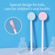 thumbnail image 3 of Juego de 2 cepillos raspadores de lengua Lollipop MACHAO rosa/azul cielo, 3 of 5