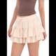 thumbnail image 2 of Shorts Holgados para Mujer, Estilo Bohemio, con Volantes, con Diseño de Mariposas en , Minifaldas de Cintura Alta, Shorts Casuales Beige M, 2 of 8