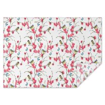 Pioneer Flower Floral Print Pattern Rectangle Tablecloth 60"x84",Waterproof Polyester Rectangle Table Cloth, Wipeable Spillproof Polyester Tablecloth for Dining, Camping, Indoor and Outdoor