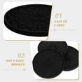 thumbnail image 1 of unbranded 6Ud Coaster Para Taza De Negro Resistente Y Práctico Para Soporte De Bebida, 1 of 8