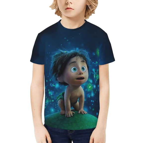 The Good Dinosaur T-Shirt for Boys Girls Youth, 3D Printed Graphic T-Shirts Short Sleeve Summer Casual Tee Shirts for Kids