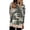 Beige, variant on Women Side Split Sweatshirt: Crewneck Long Sleeve Oversized Camo Shirts Casual Camouflage Print Pullover Tops Gray Green XL