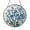 Acrylic 3.5 Inch, variant on Forget me not floral stained glass panel, calming blue window piece for decorative interiors