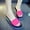 Hot Pink, variant on Womens Platform Slippers Wedge Heel Thick Sole Rainbow Bottom Slip On Sandals for Women Stretch Fabric Upper Round Toe Bath Beach Shoes US :8.5