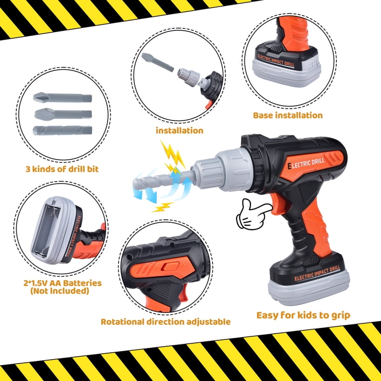 WLBES Kids Tool Set, 33 Pieces with Toy Drill photo 7