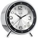 thumbnail image 1 of wonima02 Super Silent Metal Alarm Clock,Beep Wake Round Alarm Clock with Strip Night Light,Battery Operated,Easy Set,Simple & Retro for Desk, Bedroom and Home Decoration(Metallic Silver), 1 of 1