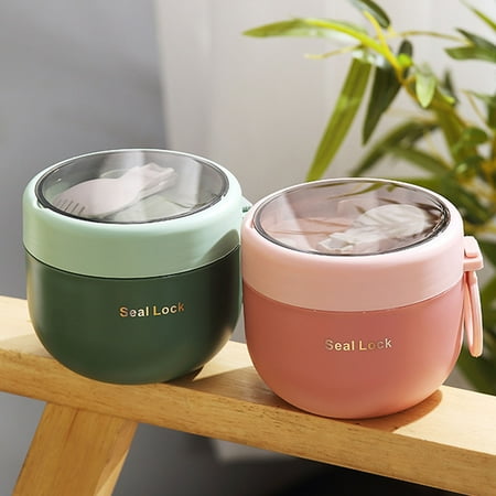 

Cheers US 600ml Vacuum Insulated Food Jar For Kids with Spoon Stainless Steel Thermal Food Container Soup Cup Leak Proof Hot Cold Food for School Office Picnic Travel Outdoors