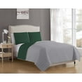 thumbnail image 3 of MHF Home Bruce Hunter Green/Grey Reversible Quilt Set Full/Queen, 3 of 6