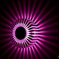 Masteelf Home Lighting LED 3W Porch Decor Wall Lamp Aluminum Sunflower Flush Ceiling Light (Purple Light)