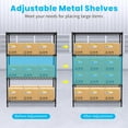 thumbnail image 4 of 4-Shelf Metal Shelving Rack 36" L x 14" D x 54" H Garage Storage Shelves NSF Adjustable Wire Shelves Organizer for Kitchen Closet Basement, Each Shelf Can Hold 250LBS, Black, 4 of 5