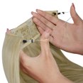 thumbnail image 2 of SHCKE 20 Inch 150g Secret Hair Extensions Curly Invisible Hair Extensions with Transparent Adjustable Wire Removable Secure Clips Synthetic Hairpieces for Women Sandy Blonde Mix Bleach Blonde, 2 of 5