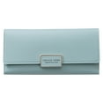 thumbnail image 1 of Ladies Wallet Fashion Elegant Button Coin Card Holder Clutch Wallet Clutch Purse, 1 of 10