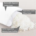 thumbnail image 2 of AIR-Memory Foam Body Pillow for Adults - Full Body Support with Breathable Zippered Cotton Cover, Firm & Fluffy Long Pillow for Sleeping,Pure White, 2 of 4
