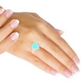thumbnail image 2 of 925 Sterling Silver Ring Natural Aqua Chalcedony Handmade Jewelry, 2 of 5
