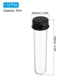 thumbnail image 2 of Uxcell 30ml Plastic Test Tubes with Screw Caps, 12Pcs 109x24mm Tubes for Party Decoration Lab Use, Black, 2 of 6