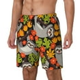 thumbnail image 2 of Balery Sloth on the Branch Mens Swim Trunks Swim Shorts for Men Quick Dry Inseam Beach Shorts with Compression Liner Pocket-3X-Large, 2 of 9