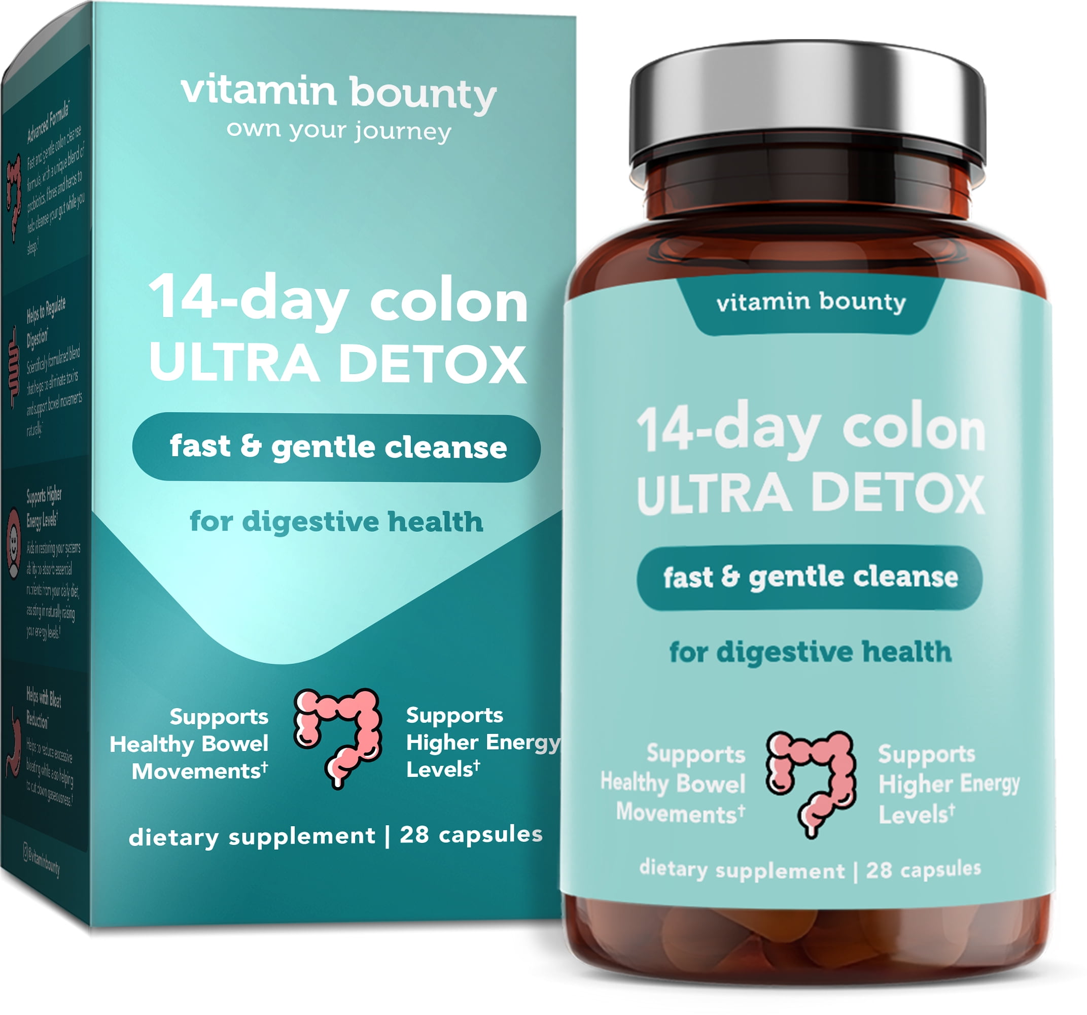 Colon Cleanse, 14 Day Gentle Colon Detox Cleanse, Vitamin Bounty