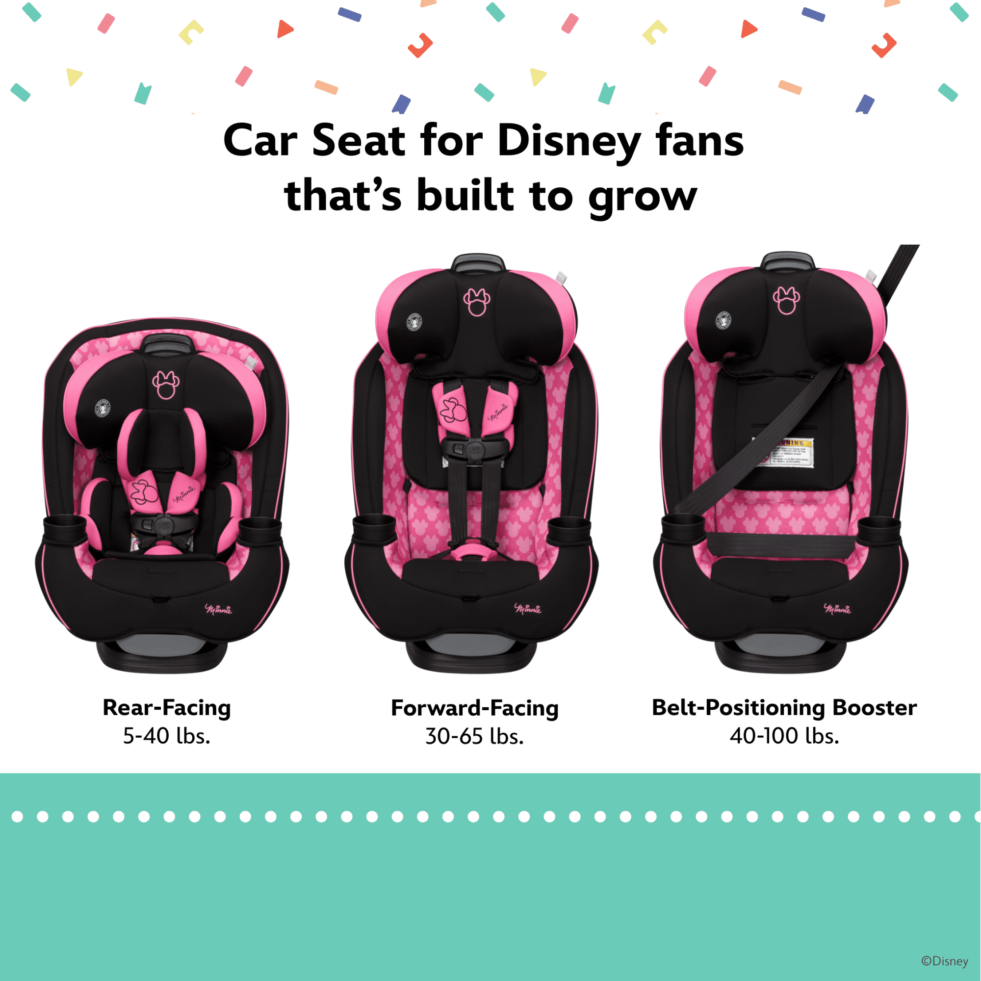 Disney Baby Grow and Go All-in-One Convertible Car Seat