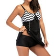 thumbnail image 4 of Langgg Maillot de Bain pour Femmes, Robe Rayée Imprimée, Plage, Aguichant, m, 4 of 6