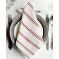 thumbnail image 2 of Cloth Napkins Minimalist Art Red Stripe on Beige Washable Soft Kitchen Dinner Napkin Set of 4,Modern Abstract Line Texture Reusable Cocktail Napkins for Wedding Holiday Party Event,20x20In, 2 of 7