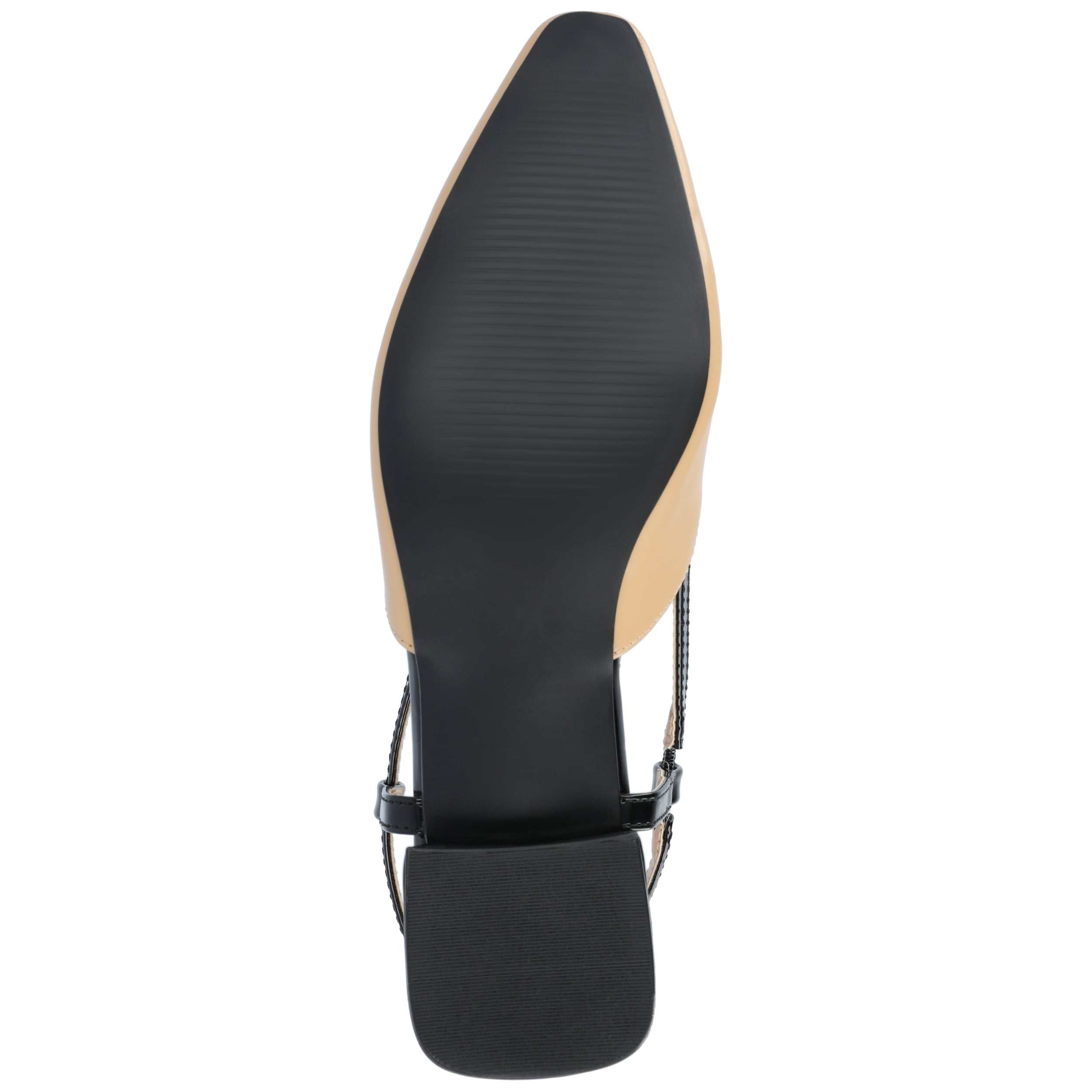 Journee Womens Paislee Sling Back Block Heel Square Toe Flats