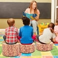 thumbnail image 2 of Gymax 3 PCS Tree Stump Stool Set w/Wood Printing Nature Decoration & Different Height Multicolor, 2 of 10