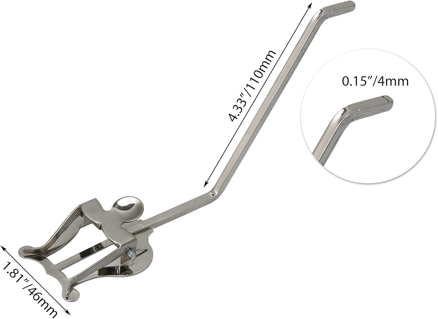 ABCISI Saxophone Band Clamp-On Holder Replacement for Alto & Tenor, Nickel-Plated Saxophone Marching Lyre Music Sheet Clip, Musical Instrument Accssories