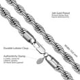 thumbnail image 4 of LIFETIME JEWELRY 10mm Rope Chain Necklace 24k Real Gold Plated-Women and Men (24"), 4 of 7