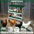 thumbnail image 3 of Lumiparty Chicken Nesting Box, 6 Compartment Hens Egg Nest Box, Metal Chicken Laying Box House with Rollout Egg Collection and Protective Lid, Green, 3 of 7