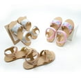 thumbnail image 5 of Quealent Little Kid Girls Sandal Size 13 Girls Sandals Children Flat Toe Sandals Flower Beach Shoes Little Girls Sandals Sandals for Outer Baby Slides Rose Gold 11, 5 of 5
