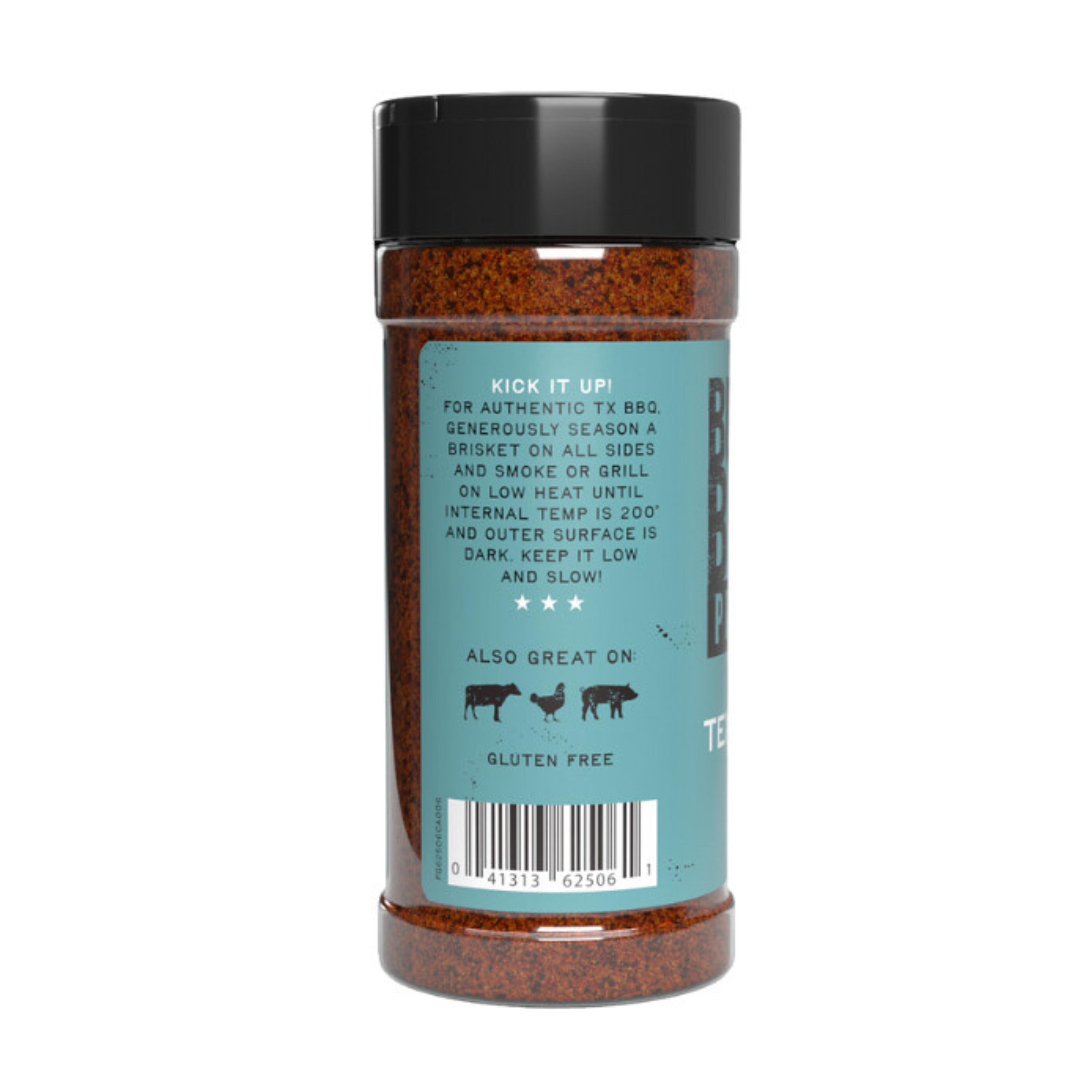 Butcher Block Provisions Texas BBQ Rub, 6.1oz, 172g, Flip Top Lid- Sift and Pour
