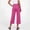 Hot Pink, variant on Swuxness Women Sports Capris Pants Loose Pockets Solid Color Casual Trendy Soft