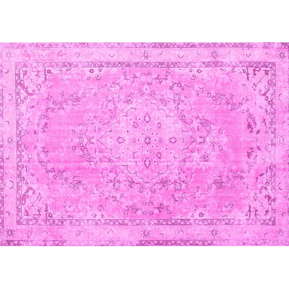 Ahgly Company Indoor Rectangle Medallion Pink Traditional Area Rugs, 3' x 5'