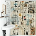 thumbnail image 4 of Bohemian Color Shower Curtain for Bathroom Bath Curtain Polyester Fabric Waterproof Bathroom Curtain with 12 Hooks, 4 of 7