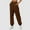 Brown, variant on Luogg Women’s Fleece Lined Sweatpants Wide Straight Leg Pants Bottom Sweatpants Joggers Pants Workout High Waisted Yoga Pants With Pockets Women’s Straight Leg Casual Pants