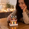 thumbnail image 4 of Christmas Decorations Indoor Outdoor, Resin Christmas House Mini Ornament, Color Light Desktop Decoration for Xmas Home, Holiday Gift, Mantel Shelf, 4 of 6