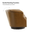 thumbnail image 2 of Genuine Leather Accent Chairs with 360-Degree Swivel Base Nailhead Trims Armchairs Set of 2 Apartment Camel, 2 of 7