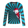 thumbnail image 4 of Blusas y camisas de manga larga con cuello redondo para hombre, estilo casual, cuello redondo, manga larga, camiseta estampada de Halloween, blusa de poliéster para hombre., 4 of 5