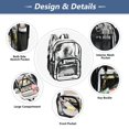 thumbnail image 4 of Iauyy Clear Backpack Heavy Duty PVC Transparent Backpack for College Workplace, Ink Rose, 4 of 8