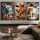 thumbnail image 4 of Pinturas y impresiones en lienzo de café y pan moderno, imágenes en alta definición, arte de pared para sala de estar, hogar, cocina, restaurante, decoración sin marco, 4 of 5