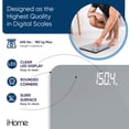 thumbnail image 5 of Báscula digital iHome, báscula de baño, pilas incluidas, báscula de peso corporal, báscula digital, báscula de baño para pesarse, báscula digital para pesarse (gris), 5 of 5