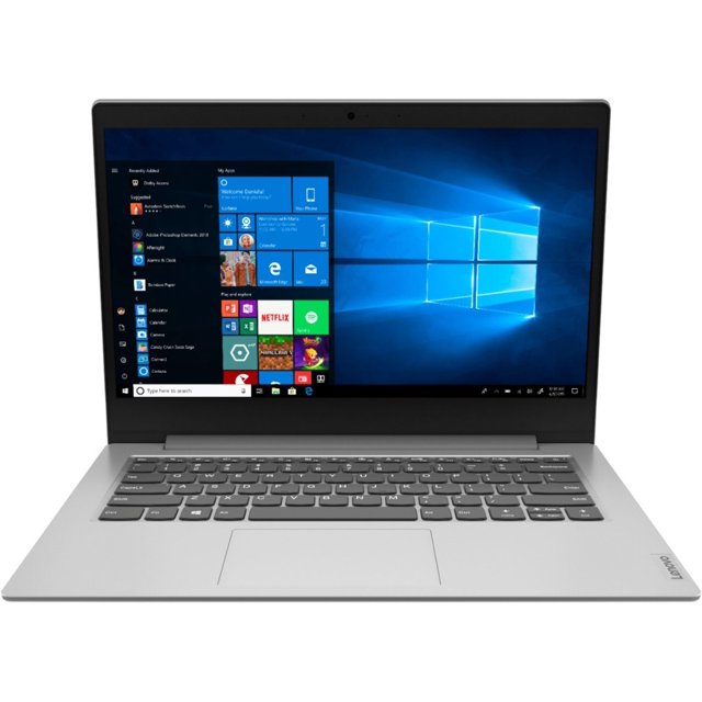 Lenovo IdeaPad 1 Portable Professionnel 14 Pouces HD, AMD A6-9220e, 4 Go RAM, 64 Go eMMC, AMD Radeon R4 Graphics, Caméra Web, Wi-Fi, Windows 10 S, Gris Platine, Carte USB Hotface 128 Go
