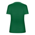 thumbnail image 4 of Cotton Tops Summer Womens Plus Size Tshirts Casual Short Sleeve V Neck T Shirt 1X-5X Loose Fit Tunic Blouse (L, Green), 4 of 5