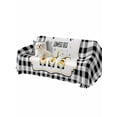 thumbnail image 2 of Gnomes Bees Sofa Covers for 2-3 Cushion Couch L-Shaped Sectional, Spring Sunflowers Honey Daisy Black Plaid Washable Sofa Covers Slipcover for Living Room Furniture, Couch Cover Blanket 71"x134", 2 of 9