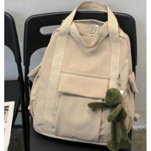 Mochila vintage para hombres y mujeres, mochila de lona para computadora portátil universitaria, mochila de viaje informal estética Y2K con lindo colgante