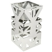 Eastern Tabletop 1743 LeXus 8" x 8" x 15" Stainless Steel Square Cube with Fuel Shelf and Grate
