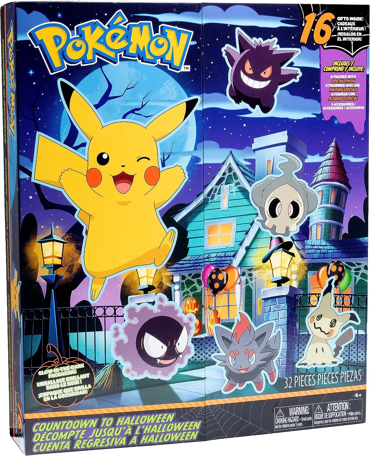 Jazwares Pokemon 2023 Countdown to Halloween Calendar Battle Figure  Multipack Set