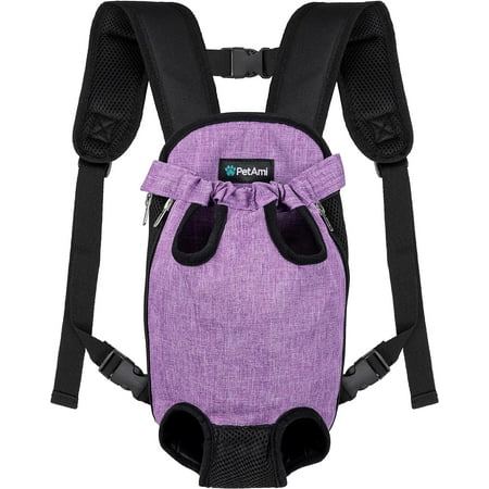 Hgudesign Dog Carrier Backpack  Adjustable Dog Pet Front Carrier Backpack | Ventilated Dog Chest Carrier for Hi Camping Travel  Sling Bag for Small Medium Dog Puppies  Small  5-9 lbs  Black