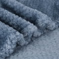thumbnail image 5 of PiccoCasa Soft Microfiber Plush Flannel Blanket Luxury Bed Blanket, Smoked Blue Throw (50"x60"), 5 of 6